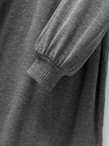 EMERY ROSE Vestidos grises de otoño, ropa de maestra, jerseys de mujer, jersey de cuello alto, vestido corto de mujer