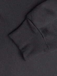 Manfinity EMRG Men's Letter & Skull Print Long Sleeve Drawstring Hoodie Sweatshirt, Autumn - Grey - View 4