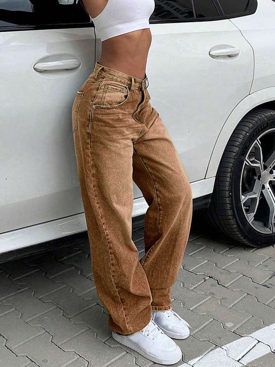 NVFelix 新款Y2K街头风女式宽松户外时尚返校牛仔裤，秋季款