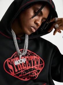 Manfinity VCAY Conjunto de sudadera holgada de manga larga de punto para hombres