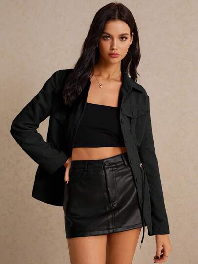 Poéselle Jacka med dragsko och ficklock i midjan, höst/vinter