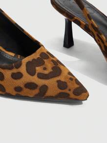 CUCCOO SZL Chaussures à talons hauts à bout pointu imprimé léopard, convenant pour les trajets, les sorties, les fêtes et d'autres occasions comme la Saint-Valentin