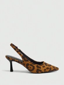 CUCCOO SZL Chaussures à talons hauts à bout pointu imprimé léopard, convenant pour les trajets, les sorties, les fêtes et d'autres occasions comme la Saint-Valentin