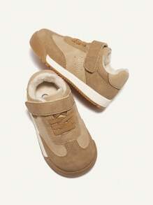 Toddler Retro Casual Sneakers, Soft Sole, Warm Lining, Thick Sole, Autumn Winter