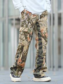 Manfinity LEGND Simple Men's Pocket All-Over Print Casual Jeans, For Daily Wear - Multicolor - View 4