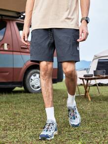 In My Nature Quần short ngoài trời có dây rút chi tiết dành cho nam - Màu xanh hải quân - Xem 6