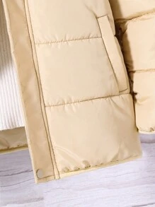 男童休闲连帽保暖内衬保暖舒适夹棉外套，秋冬款