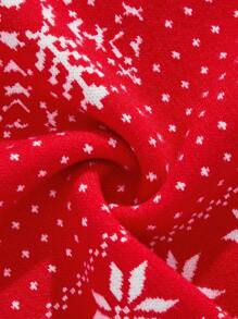 Manfinity VCAY Men's Fitted Casual Crew Neck Long Sleeve Knit Sweater, Suitable For Autumn/Winter And Christmas - Red - View 3