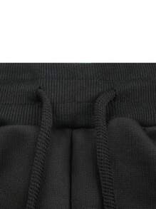 Manfinity Homme Father Gifts,Outfit,Men's Casual Combination Three-Piece Sweatpants, Practical Front And Back Pockets, Comfortable Threaded Trouser Legs, Elastic Waist Cord, Men's Solid Color And Simple, Casual Daily Wear Sports Trousers