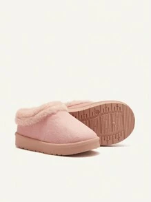 Cozy Pixies 1 双女童时尚舒适毛绒拖鞋，适合秋冬季日常休闲穿着 - 粉色 - 查看 6