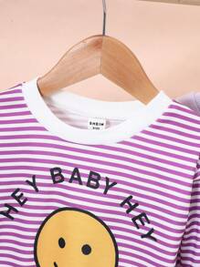 2 Stück Baby Mädchen Lässig süße Bär & gestreifter Buchstaben Muster Langarm Bodys, geeignet für Herbst und Winter - Verschiedenfarbig - Übersicht 7