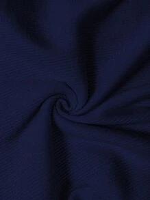 SHEIN LUNE Plus Size Solid Color Turtleneck Fitted Sweater For Casual Daily Wear, Autumn, For Winter Knit Pullover Fall - Royal Blue - View 5