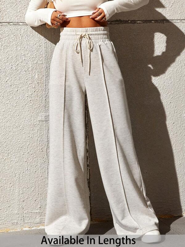 SHEIN Tall CURVE Plus Size Vrouwen Casual Losse Rechte Pijpen Joggingbroek