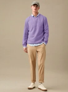 Manfinity VCAY 2pc Men's Casual Crew Neck Sweatshirts Soft  Comfortable Stylish - Purple - View 4