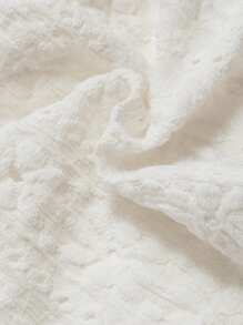 SHEIN MOD Plus Size Vintage Jacquard Knit Contrast Trim Tank Top - White - View 5