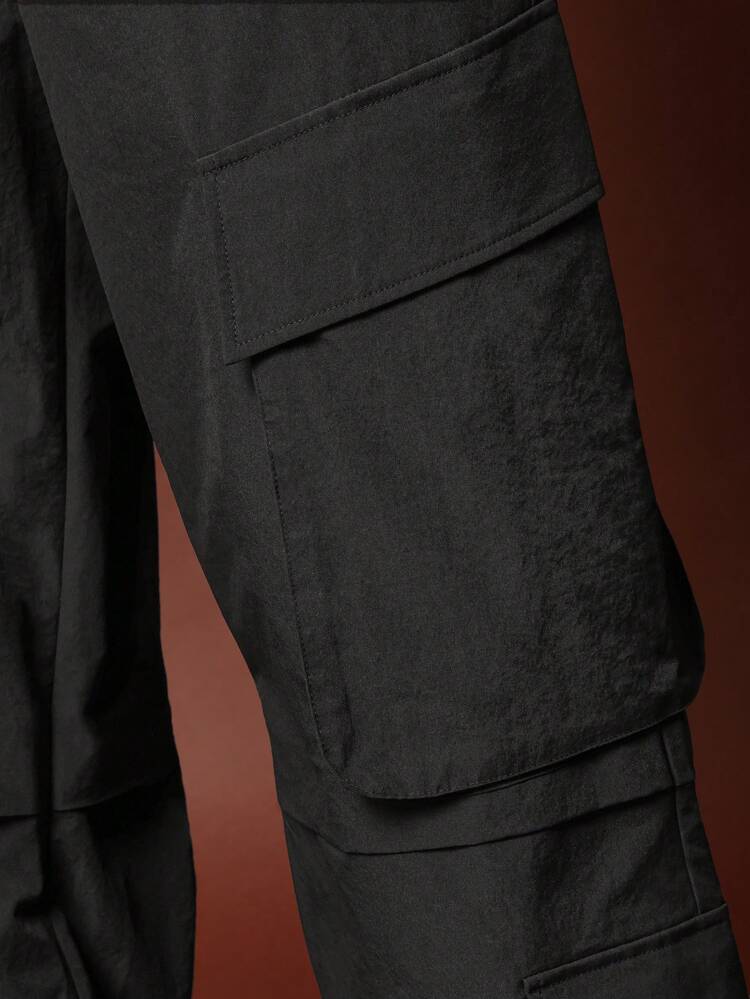 Loose Fit Nylon Multi Pocket Cargo Parachute Pant｜Sumwon