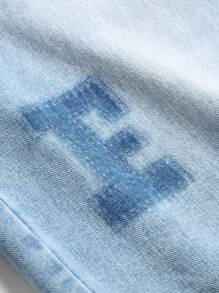 Manfinity Homme 男士休闲撞色破洞口袋牛仔长袖夹克