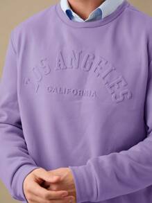 Manfinity VCAY 2pc Men's Casual Crew Neck Sweatshirts Soft  Comfortable Stylish - Purple - View 2