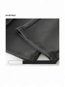 Easithlete 女士系带前口袋设计简约休闲运动长裤，适合日常穿着 - 黑色 - 查看 5