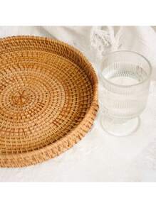 1 pieza Cesta de almacenamiento de estilo japonés hecha a mano , color liso de ratán + Cesto ideal para el hogar, sala de estar, restaurante y picnic al aire libre, Día de San Valentín, boda de san Valentín y cumpleaños