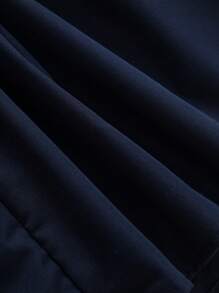 Souflis Souflis 嬰兒女寶寶方領對比綁定釦點休閒連衣裙配帽