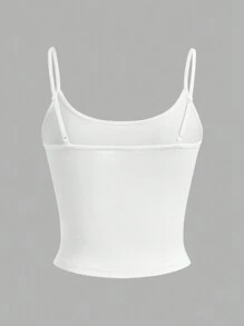 SHEIN EZwear 4 件套夏季女士短款休闲吊带背心，合身 - 彩色 - 查看 11