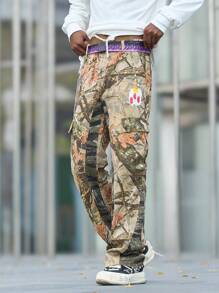 Manfinity LEGND Simple Men's Pocket All-Over Print Casual Jeans, For Daily Wear - Multicolor - View 5