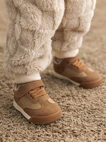 Toddler Retro Casual Sneakers, Soft Sole, Warm Lining, Thick Sole, Autumn Winter