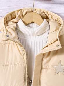 男童休闲连帽保暖内衬保暖舒适夹棉外套，秋冬款