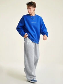 Comfortable Loose Fit Baggy Sweatpants For Teenage Boys - Grey - View 3