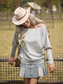 LanaWest LanaWest Feminino Solto V-Neck Manga Longa Hoodie Para Uso Casual, Doméstico E Ao Ar Livre