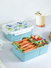 SHEIN 1Pc Cute Lunch Box ,1300ml Leak Proof Lunch Box Containers For Kids,AdultsSchool Supplies,Back To School - Blue - View 2
