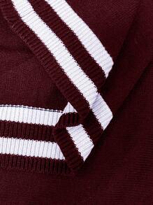 SHEIN LUNE Plus Size Plain Color Block Turtleneck Long Sleeve Minimalist Casual Short Sweater Dress, For Winter - Multicolor - View 3