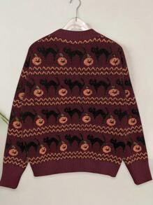 Chiquease 新品圆领长袖套头衫复古优雅针织毛衣