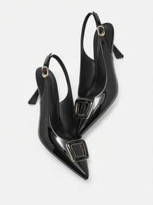 CUCCOO BIZCHIC Women Metal Decor Pointed Toe Minimalist High Heel Shoes, Casual & Daily Wear Spring Shoes Spring Break Easter