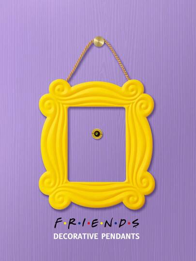 FRIENDS X SHEIN Decoración colgante de pared con marco de color dorado, regalos