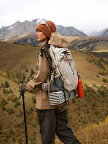 In My Nature Plus Size Women's Raglan Sleeve Zipper Front Hooded Loose Casual Jacket