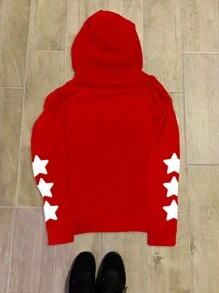INAWLY Sudadera con capucha informal para mujer con estampado de letras y estrellas para otoño, para uso diario