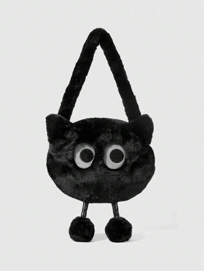 Kawaii 1pc Women Plush Cute Cat Shoulder Bag