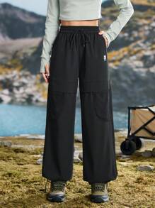In My Nature Pantalones holgados para senderismo con cordón en la cintura, aptos para otoño, primavera y camping, para mujer