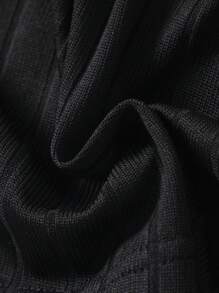 2pcs/Set Tween Girl' Elegant Heart Sequin Knit Long Sleeve Top And Skirt Set