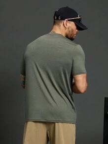 Gym Rark Camiseta Esportiva de Manga Curta Estilo Boyfriend Casual com Estampa de Letra para Homens - Azul bebê - Visão 2