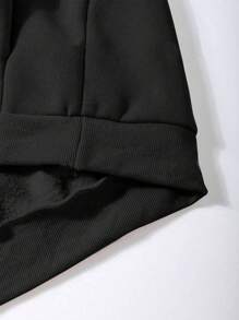 Flirla Conjunto deportivo de mujer de talla grande de sudadera de cuello redondo y pantalón de chándal con estampado de la letra Milán, de estilo casual y moda