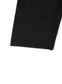 SHEIN Clasi Vestido sexy de talla grande para mujer con unicolor y parches para Halloween