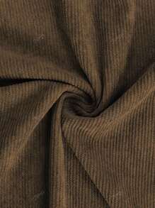 Women's Autumn Winter EU/US Style New Corduroy Double-Breasted Elastic Casual Pants