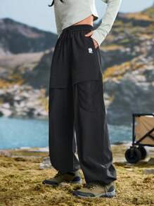 In My Nature Pantalones holgados para senderismo con cordón en la cintura, aptos para otoño, primavera y camping, para mujer