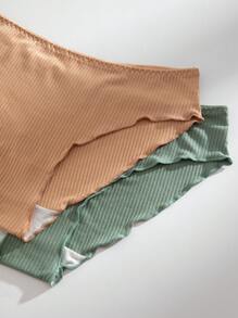 Snug Zone 12pcs/Set Women's Soft & Comfortable Assorted Color Triangle Casual Panties - Multicolor - View 6