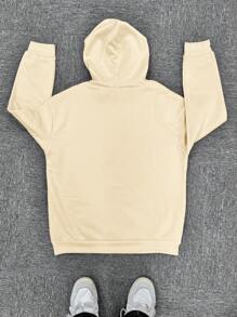 Manfinity Dauomo Felpa con cappuccio casual da uomo con stampa animale, adatta per l'autunno/inverno