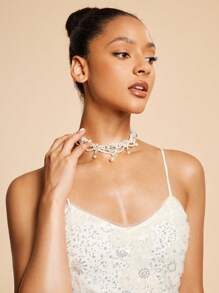 SHEIN Belle Collar minimalista, lujoso y ligero para mujer, para uso diario y casual