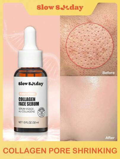 Slow Sunday Collagen Face Serum, Improve Blackheads And Pores, Facial Exfoliation, Smooth Skin, Pore Minimizing, Makeup Primer, Hydrating Primer, Perfect For Fall & Winter, Hydrating Primer, Smooth Fine Line Pore, Minimizing Smooth & Blur Primer, Cozy Fall & Winter Styles, Suitable For Autumn Winter, Y2K, For Halloweens, Party & Gifts, Thanksgiving & New Year, Thank You Gift, For Christmas,  Christmas Gifts